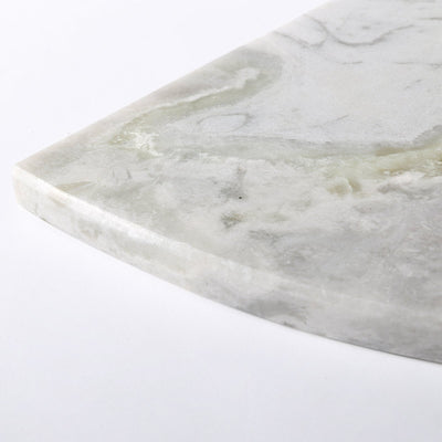 Koville Natural Marble corner shelf in Namib Fantasy for a bathroom corner