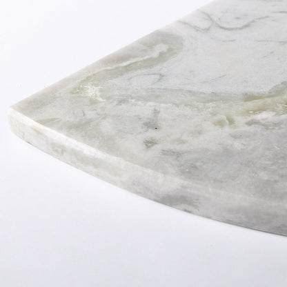Koville Natural Marble corner shelf in Namib Fantasy for a bathroom corner