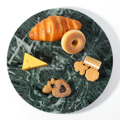 Koville 300 mm lazy susan for table serving in Verde Remeggiato natural stone
