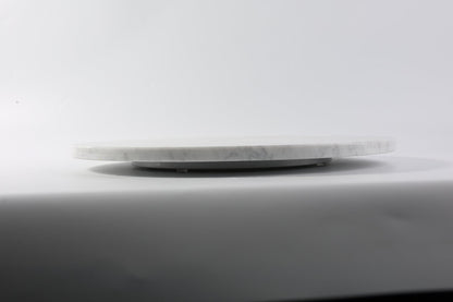 Koville 406 mm lazy susan for table serving in Bianco Carrara natural stone