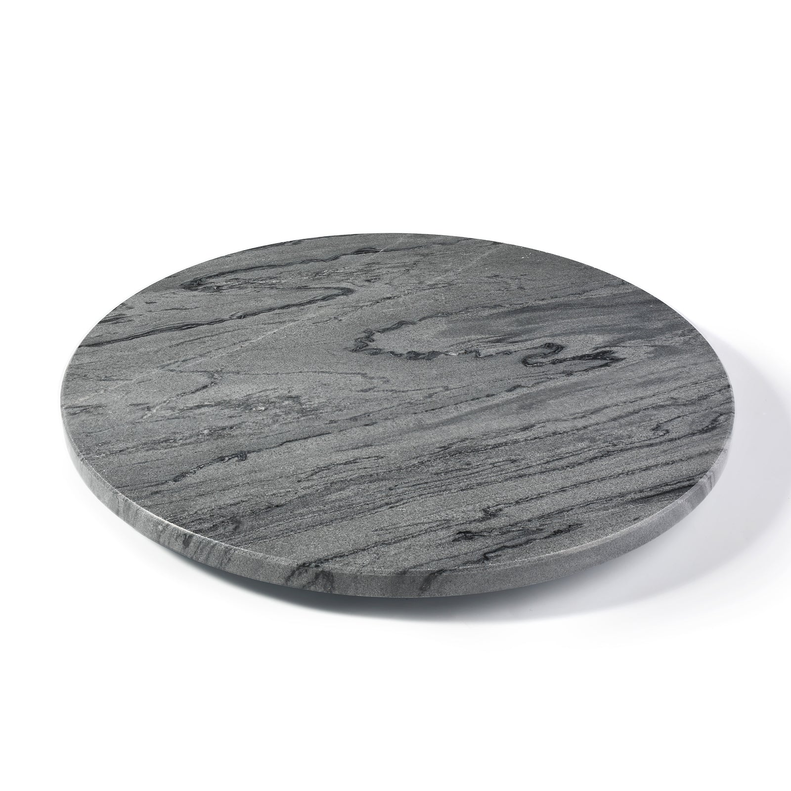Koville 406 mm lazy susan for table serving in Elephant Grey natural stone