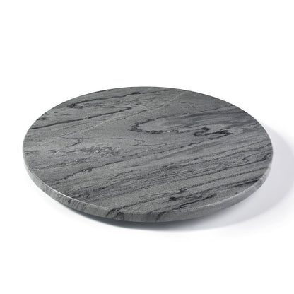 Koville 406 mm lazy susan for table serving in Elephant Grey natural stone