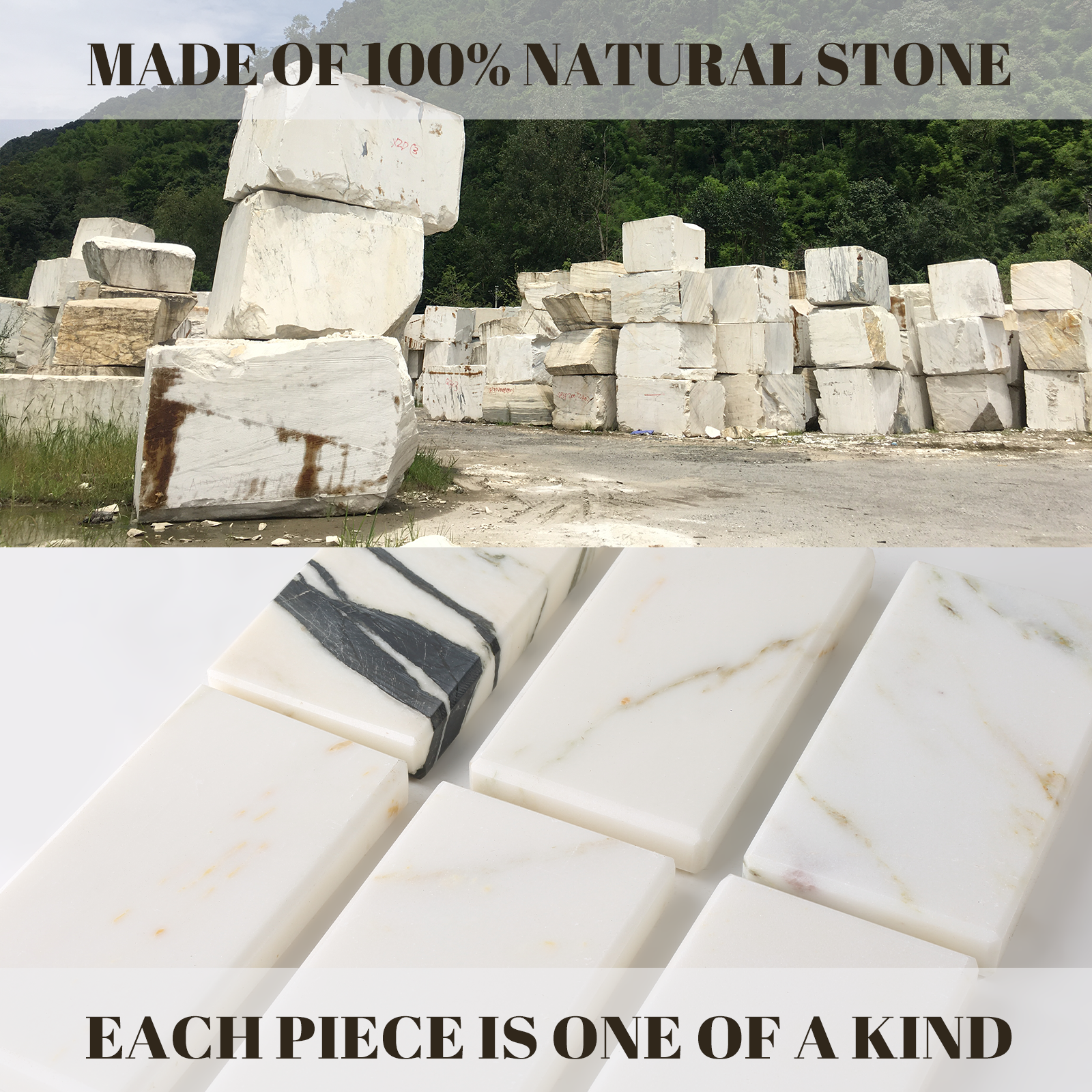 Koville Natural Stone Display Bases in Oriental Calacatta, product view 25