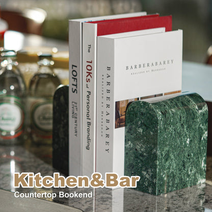 Koville Marble Triumphal Arch Bookend SE in Indian Green, product view
