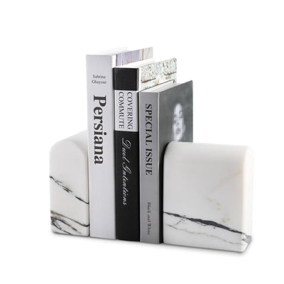 Koville Marble Triumphal Arch Bookend SE in Oriental Calacatta, product view