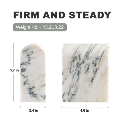 Koville Marble Triumphal Arch Bookend SE in Oriental Calacatta, product view