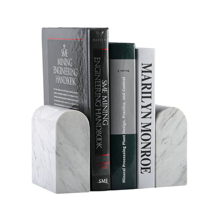 Koville triumphal arch bookend for shelf styling in Volakas natural stone