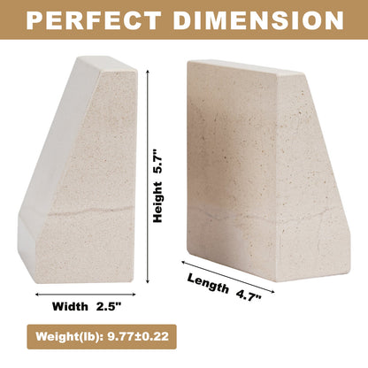 Koville mayan pyramid bookend for shelf styling in Moleanos Beige natural stone