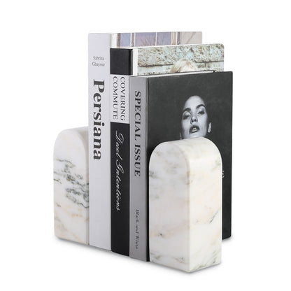 Koville Marble Triumphal Arch Bookend Medium in Oriental Calacatta, product view