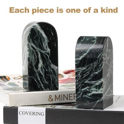 Koville Marble Triumphal Arch Bookend Medium in Verde Remeggiato, product view