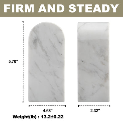 Koville Marble Triumphal Arch Bookend Medium in Volakas, product view