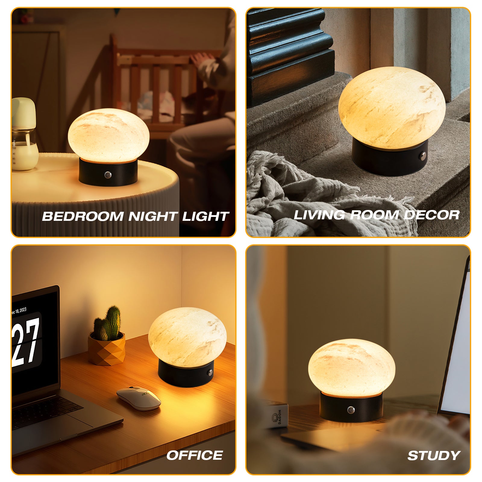 Koville natural stone table lamp in Namib Fantasy