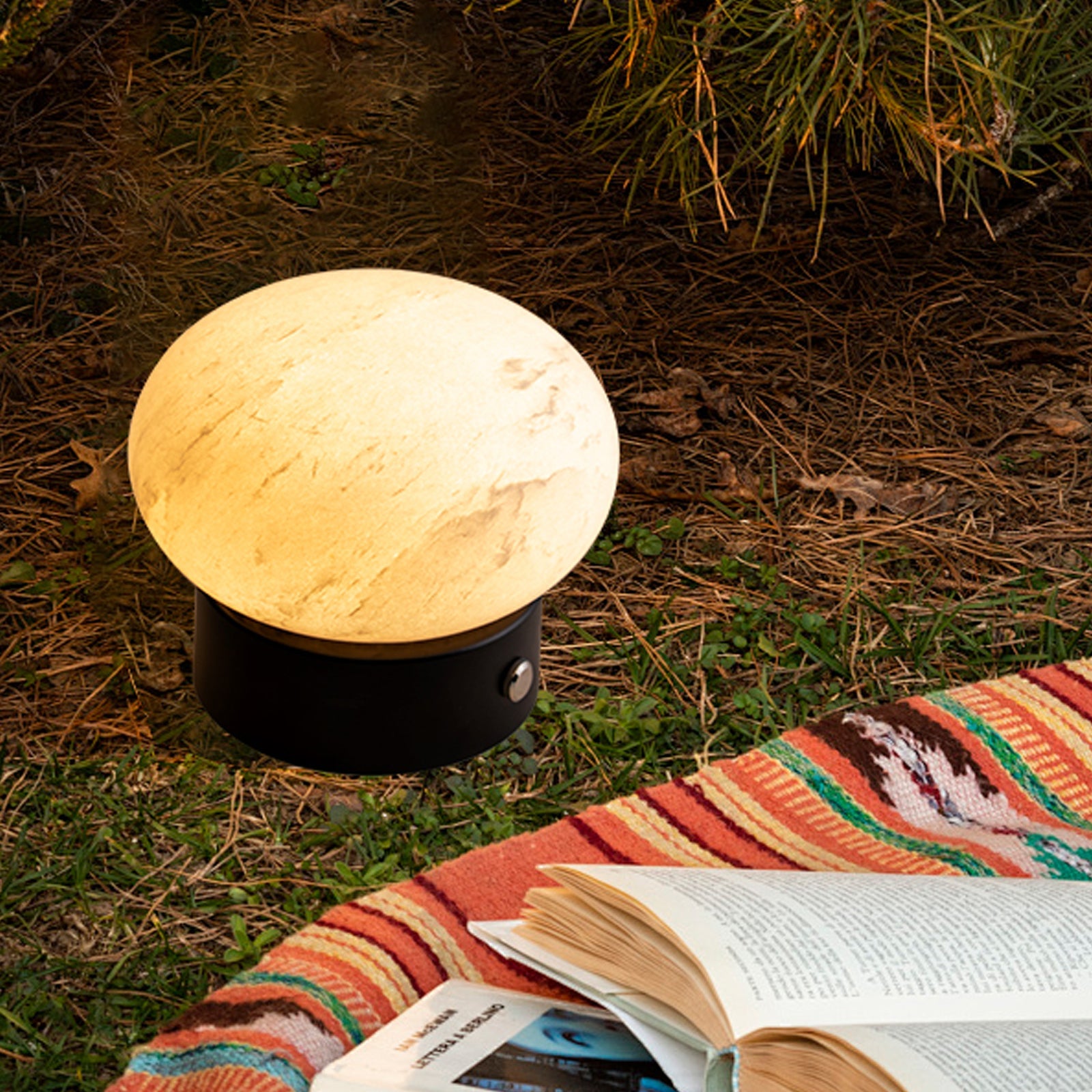 Koville natural stone table lamp in Namib Fantasy