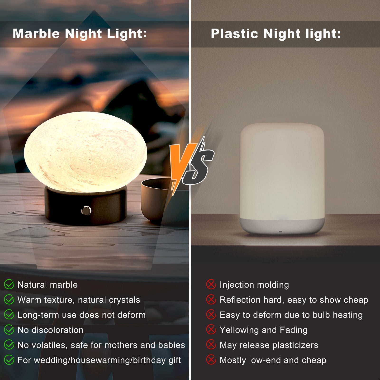 Koville natural stone table lamp in Namib Fantasy