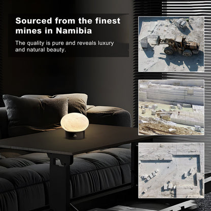 Koville natural stone table lamp in Namib Fantasy