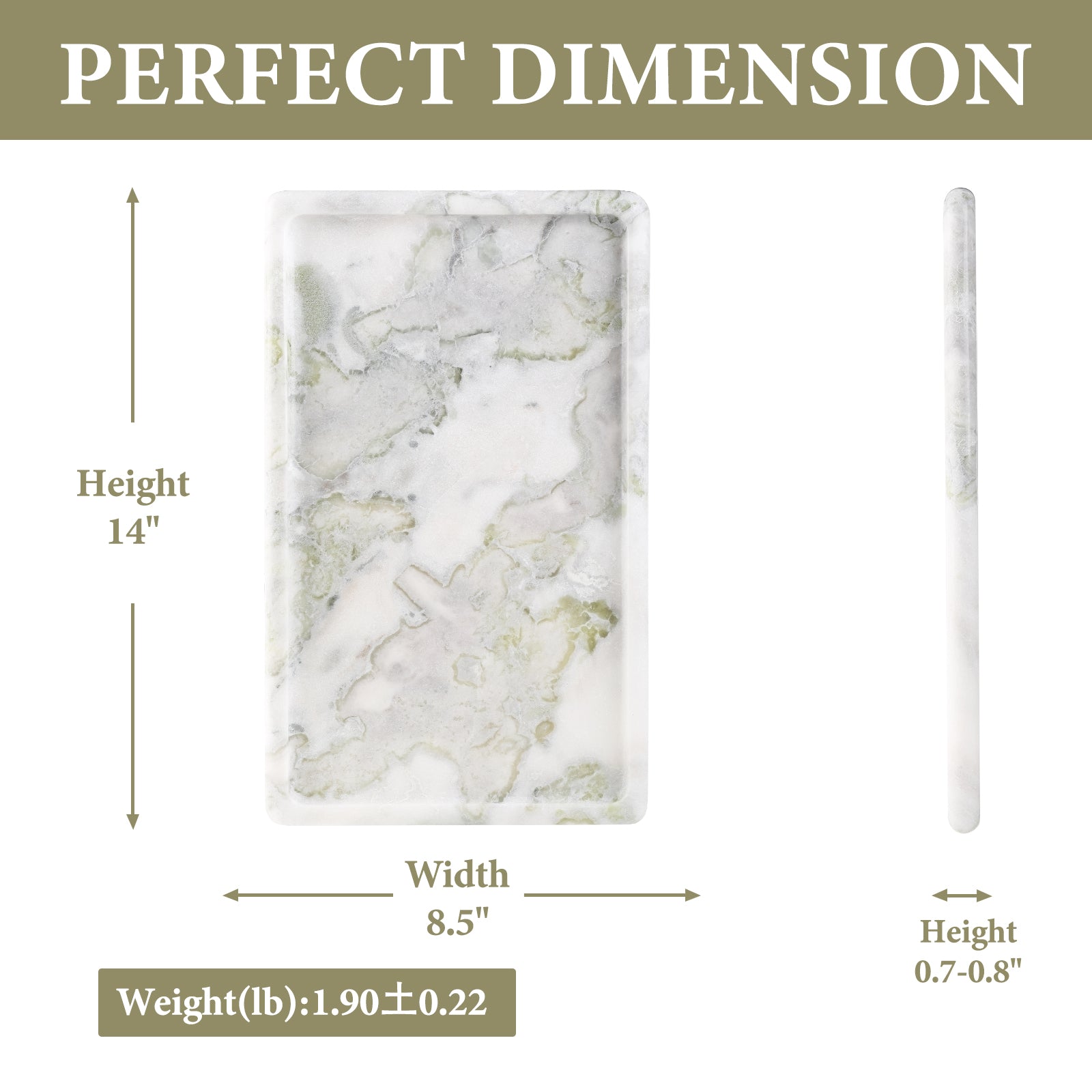 Koville Natural Stone One-Piece Square Trays in natural stone, product view 48