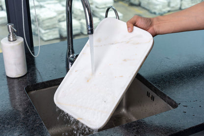 Koville Natural Stone One-Piece Square Trays in Golden Calacatta, product view 51