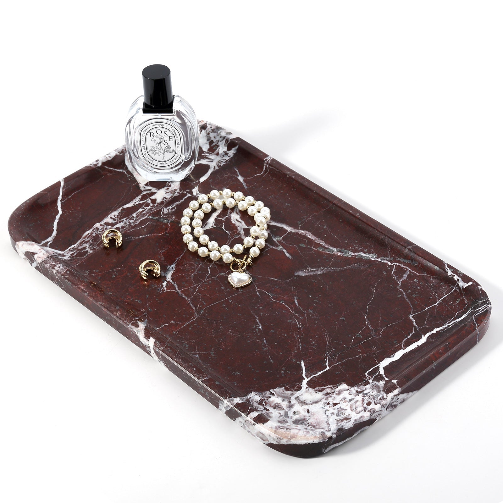 Koville Natural Stone One-Piece Square Trays in Rose Lepanto, product view 63