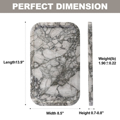 Koville Natural Stone One-Piece Square Trays in Silver Pearl, product view 66