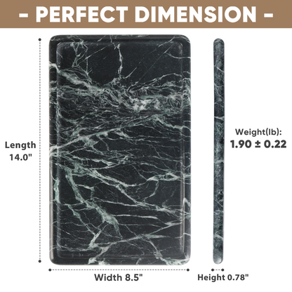 Koville Natural Stone One-Piece Square Trays in Verde Remeggiato, product view 69