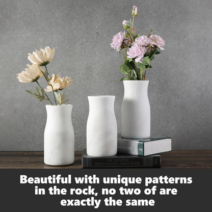 Koville Natural Stone Necked Vase for Floral Styling - 85 x 9 in natural stone, product view 7