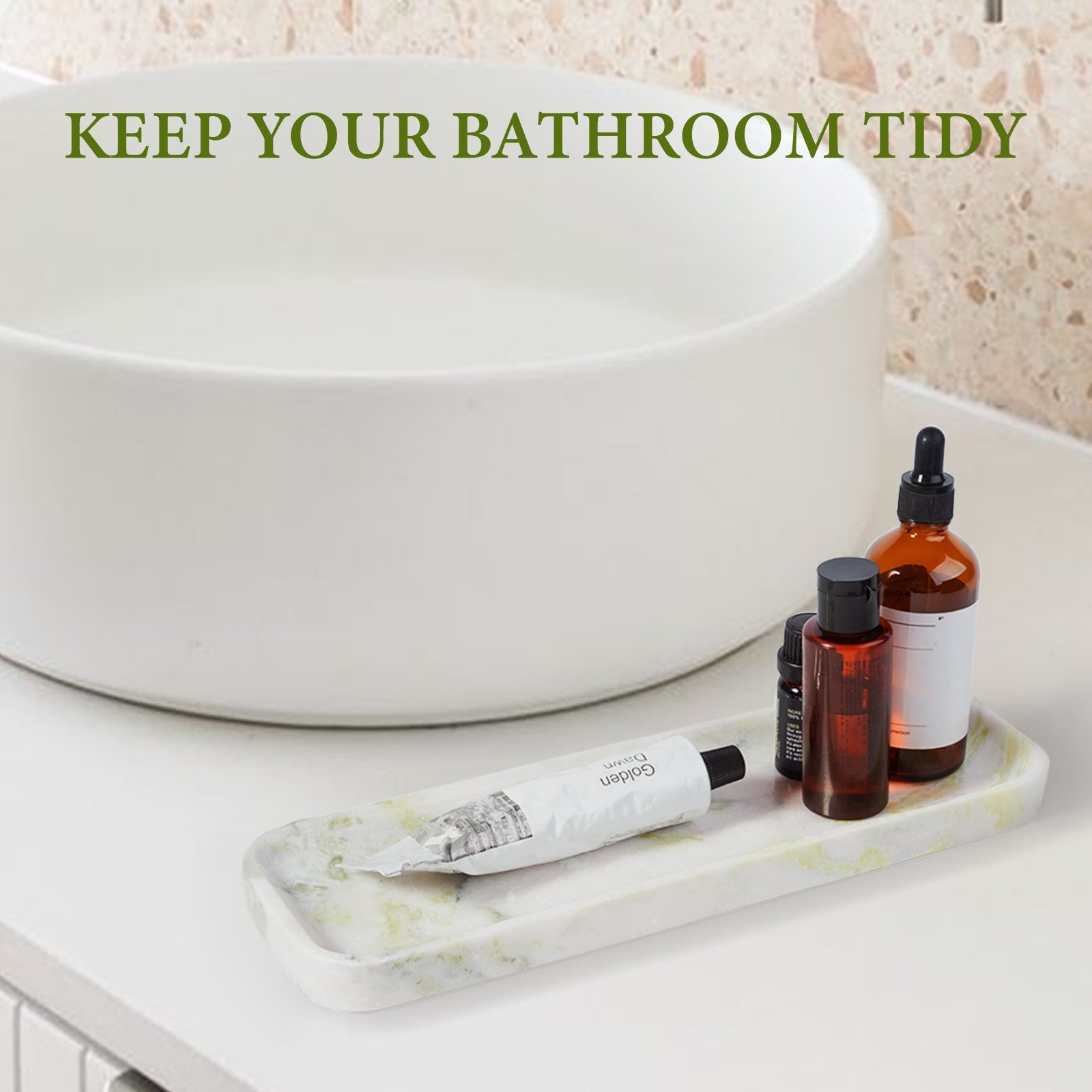 Koville Natural Stone One-Piece Square Trays in Bianco Palomino, product view 77
