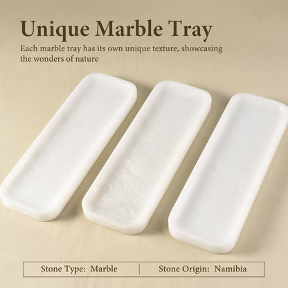 Koville Natural Stone One-Piece Square Trays in Namib Bianco, product view 81