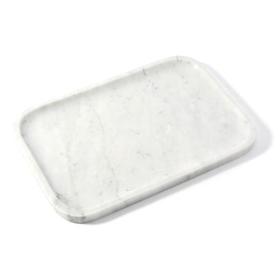 Koville Natural Stone One-Piece Square Trays in Bianco Carrara, product view 85