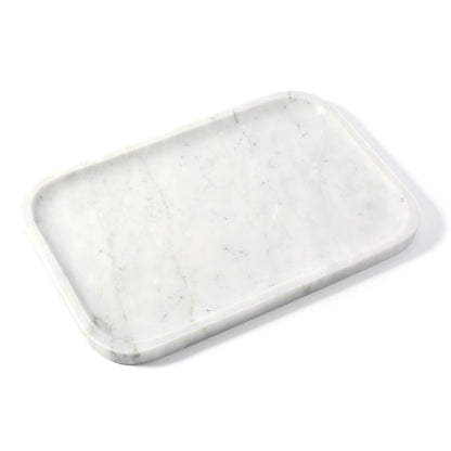 Koville Natural Stone One-Piece Square Trays in Bianco Carrara, product view 85