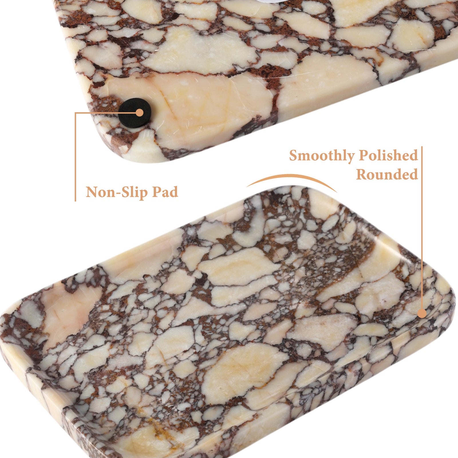 Koville Natural Stone One-Piece Square Trays in natural stone, product view 94
