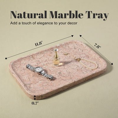 Koville Natural Stone One-Piece Square Trays in Coquille Pink, product view 97