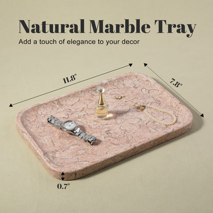 Koville Natural Stone One-Piece Square Trays in Coquille Pink, product view 97