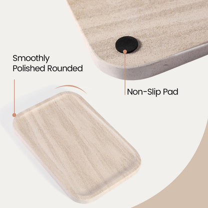 Koville Natural Stone One-Piece Square Trays in Moca Cream Media, product view 114