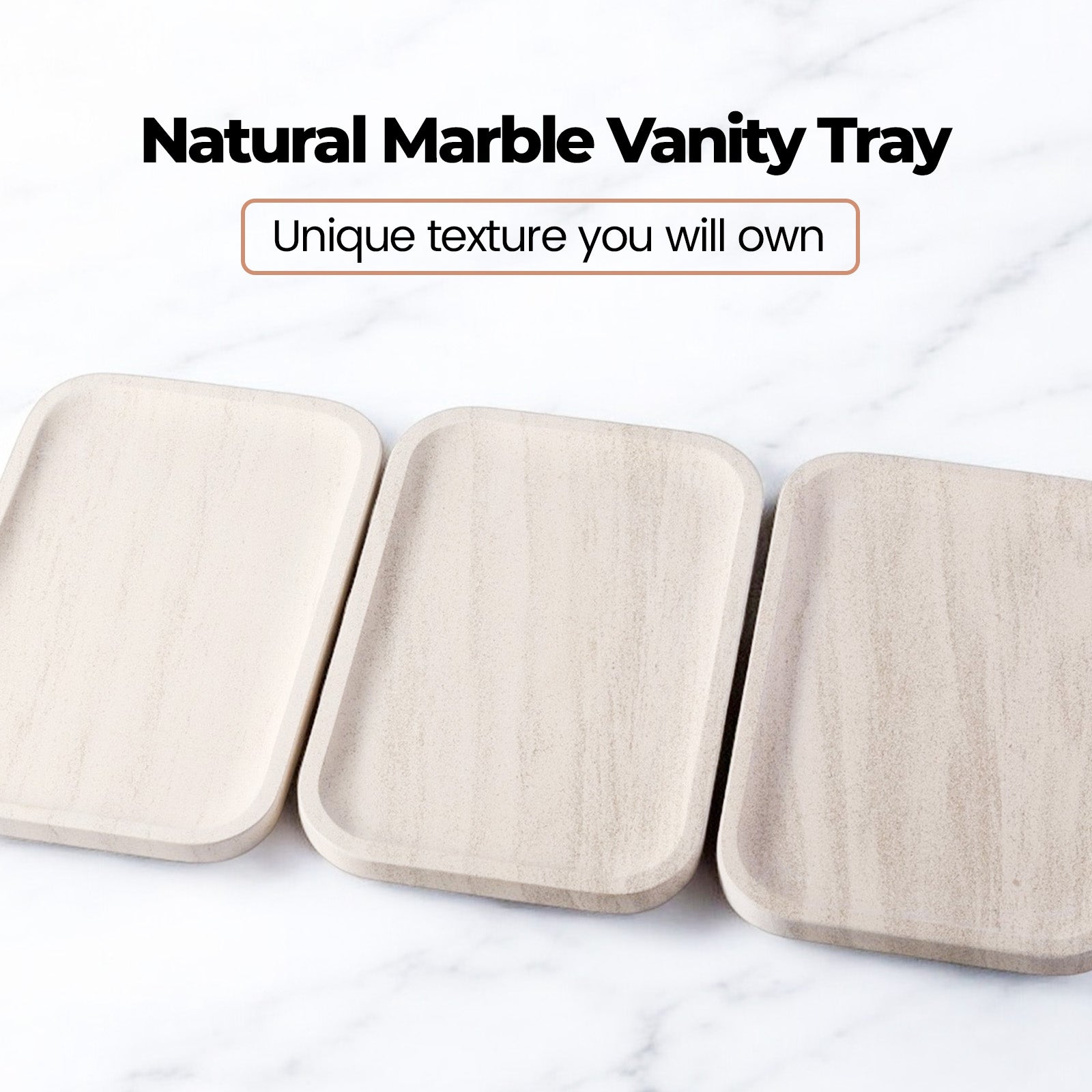 Koville Natural Stone One-Piece Square Trays in Moca Cream Media, product view 115
