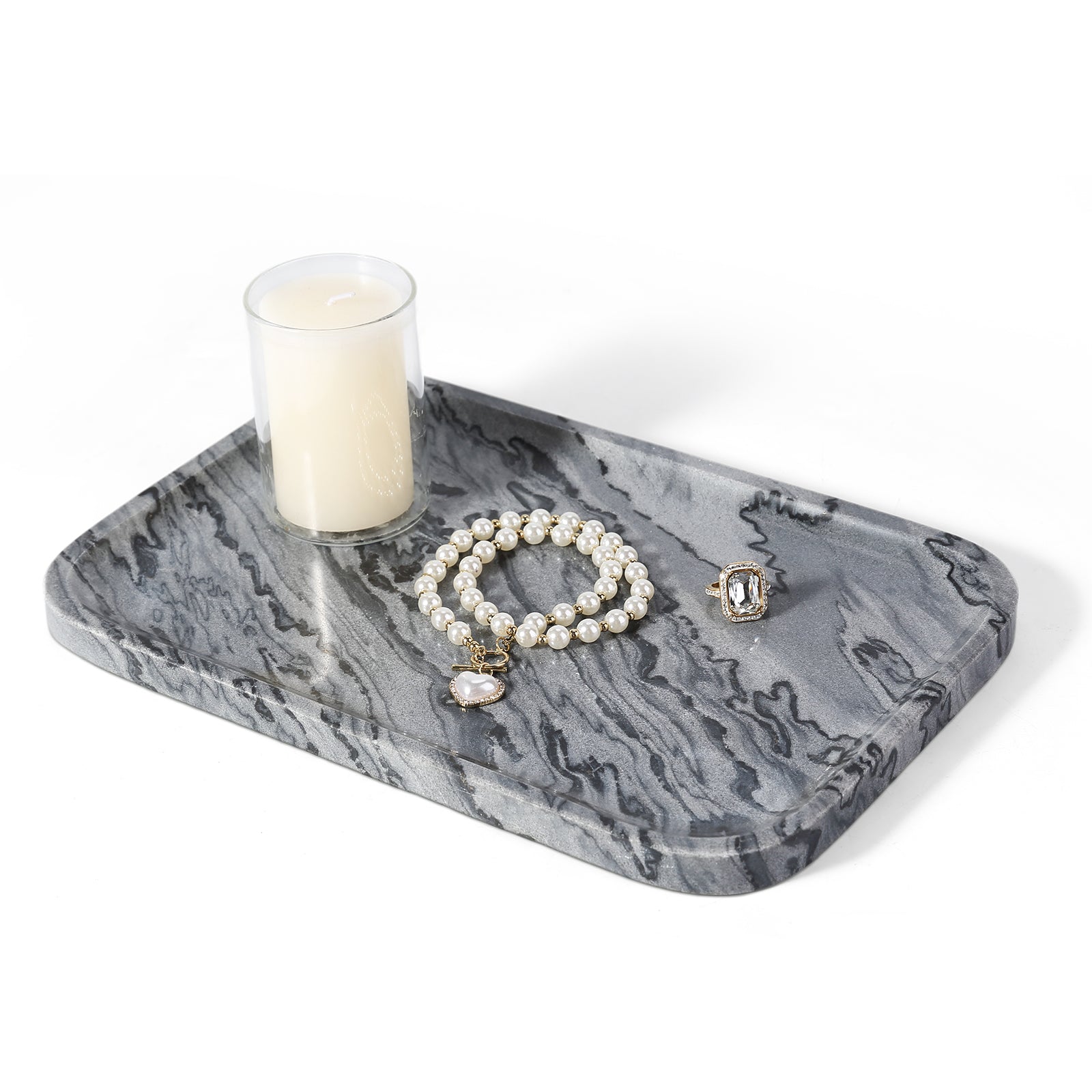 Koville Natural Stone One-Piece Square Trays in Monte Grigio, product view 117