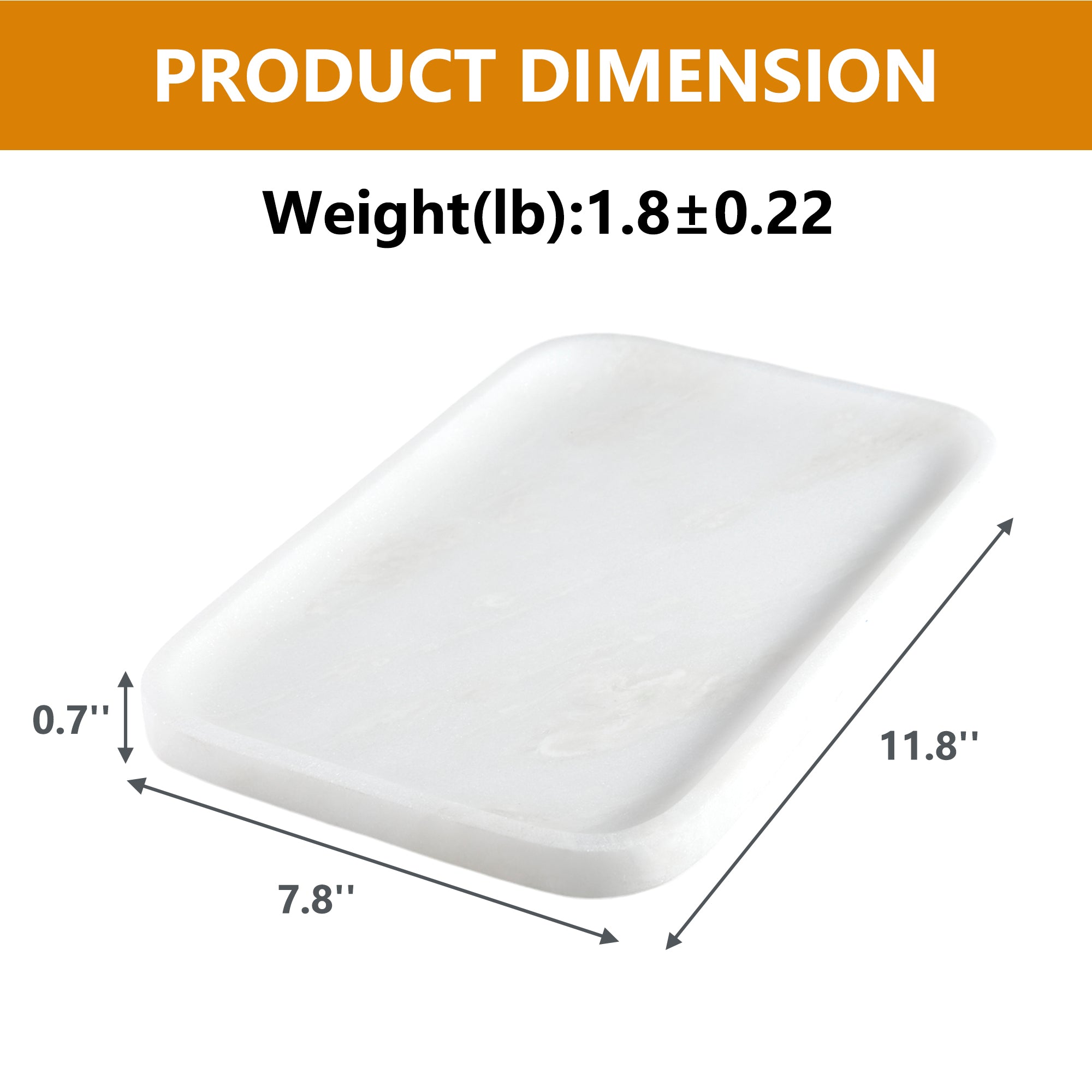 Koville Natural Stone One-Piece Square Trays in Namib Bianco, product view 120