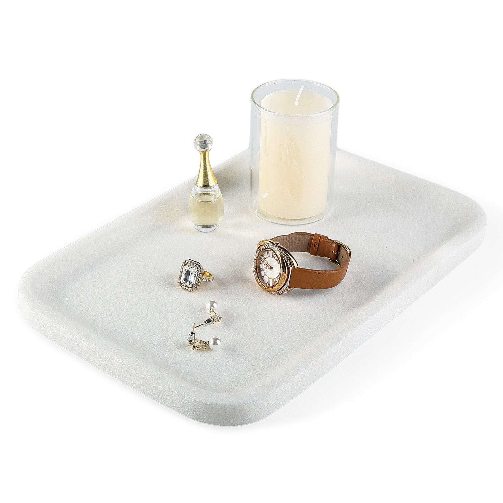Koville Natural Stone One-Piece Square Trays in natural stone, product view 130