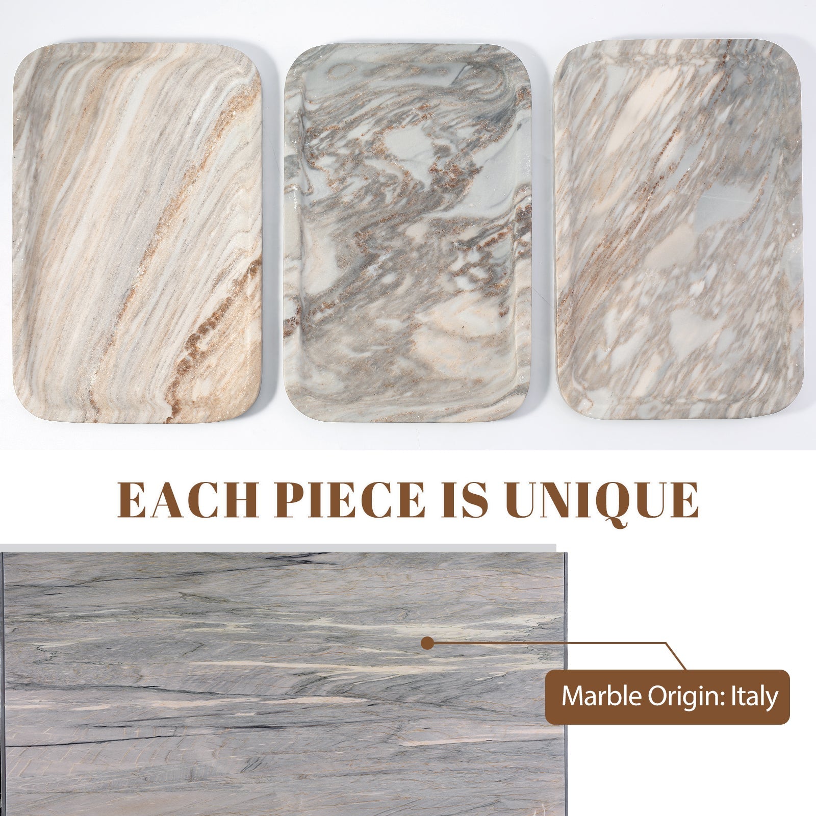 Koville Natural Stone One-Piece Square Trays in Palissandro Blue, product view 141