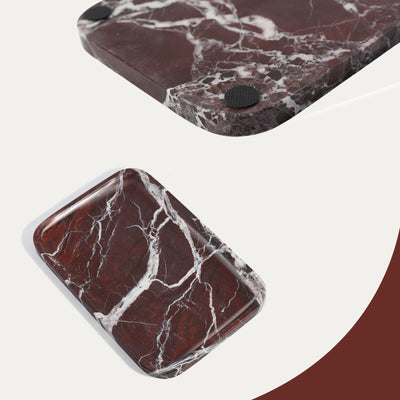 Koville Natural Stone One-Piece Square Trays in Rose Lepanto, product view 145