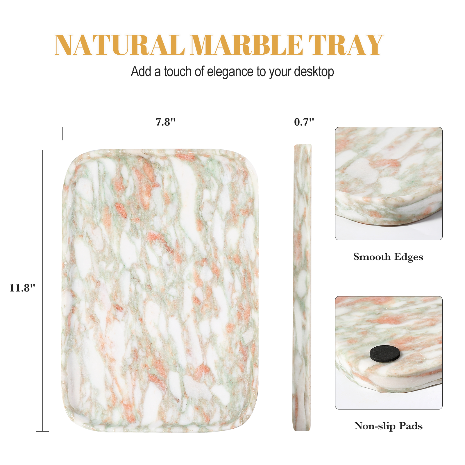 Koville Natural Stone One-Piece Square Trays in natural stone, product view 151