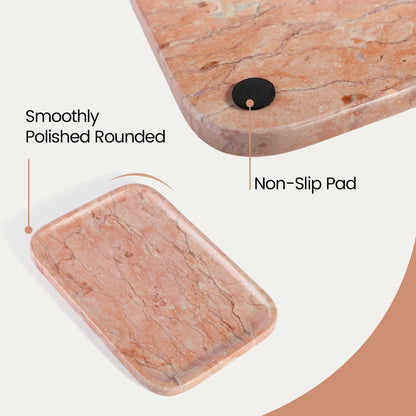 Koville Natural Stone One-Piece Square Trays in Spring Rose, product view 158