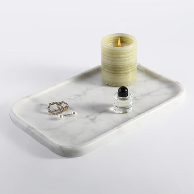 Koville Natural Stone One-Piece Square Trays in Statuario, product view 161