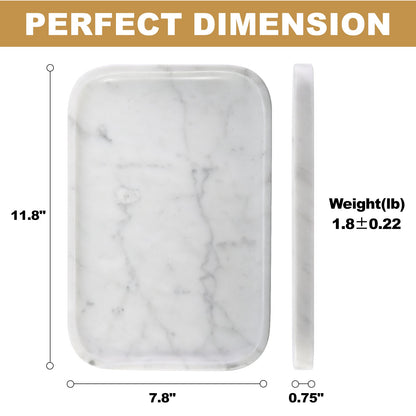 Koville Natural Stone One-Piece Square Trays in Statuario, product view 163