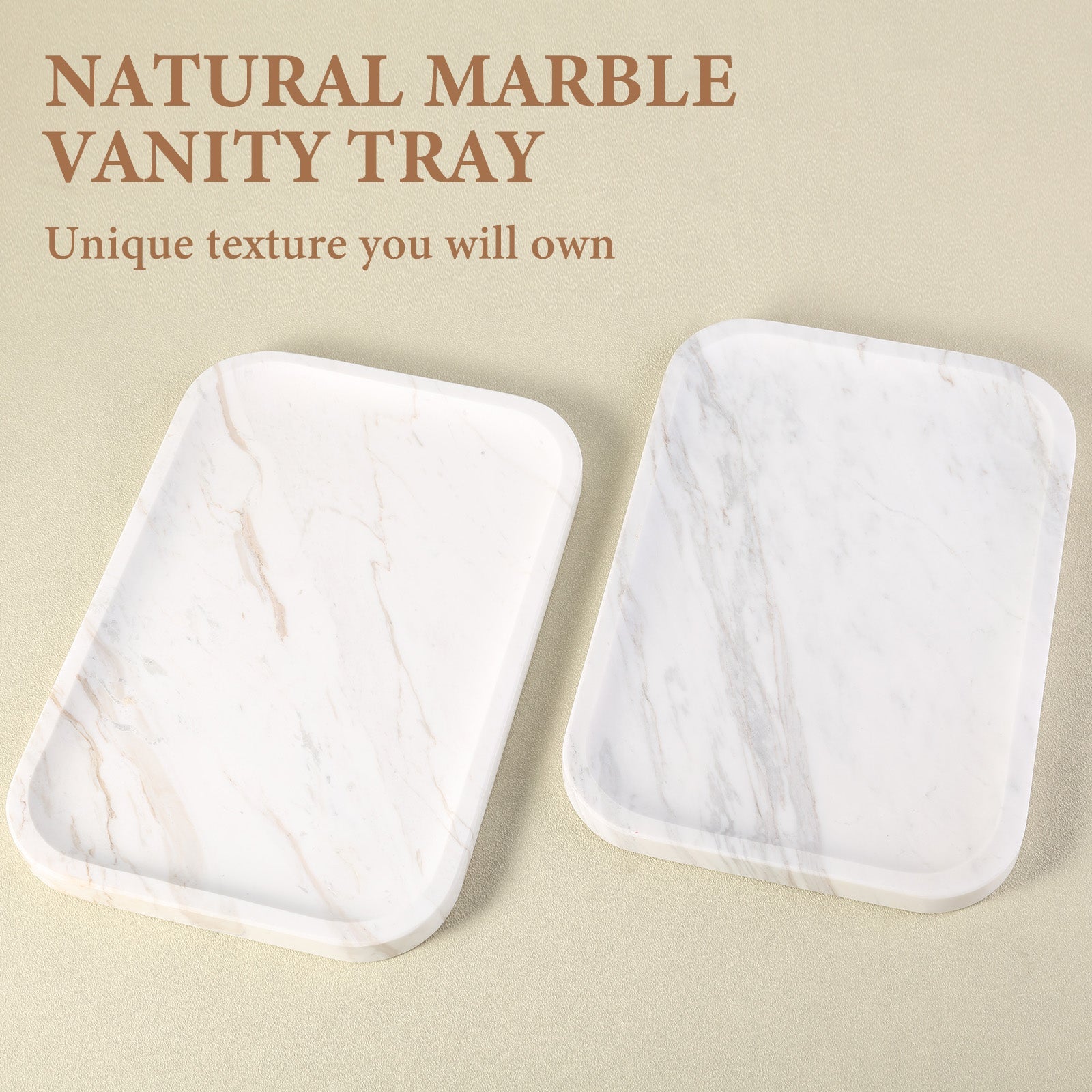 Koville Natural Stone One-Piece Square Trays in Volakas, product view 167