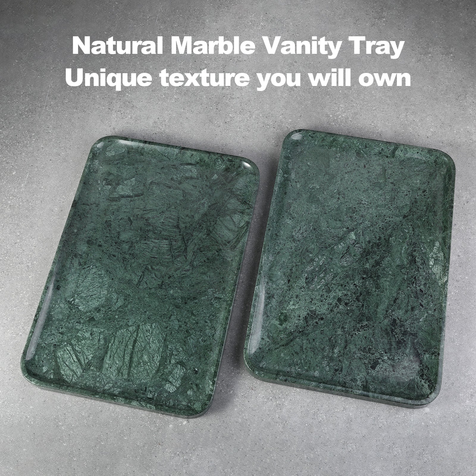 Koville Natural Stone One-Piece Square Trays in Indian Green, product view 175