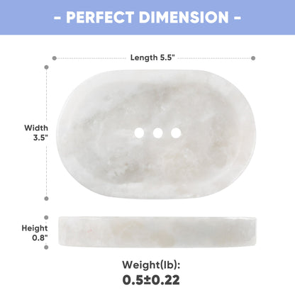 Koville Namib Fantasy marble oval soap dish with undulating surface with a softly shaped oval marble profile with undulating surface detail for a bathroom vanity or shower ledge