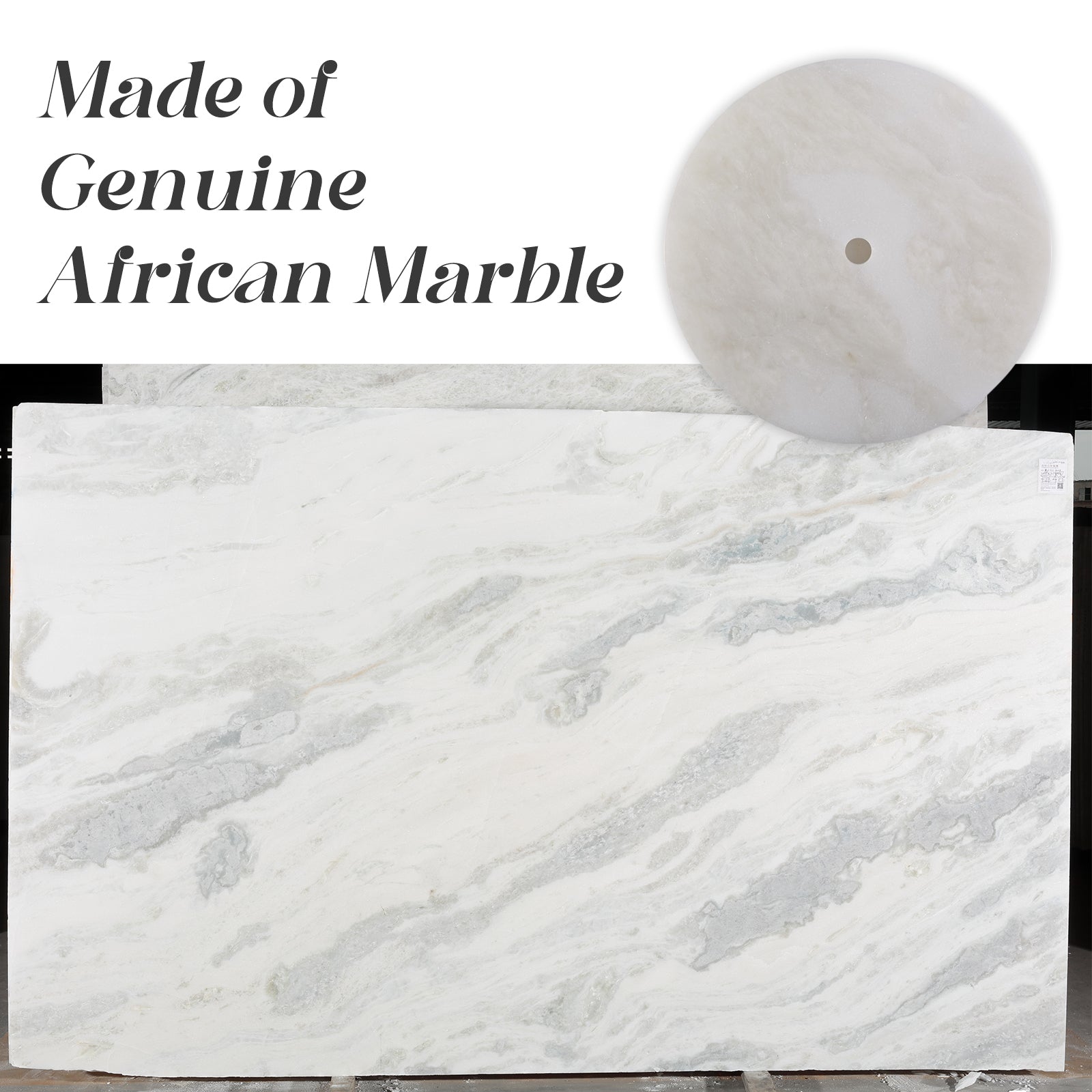 Koville Natural Stone Paper Towel Holder with Silver Metal Rod, 5.9 in Base in natural stone