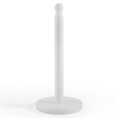 Koville Natural Stone Paper Towel Holder with Stone Rod, 5.9 in Base in natural stone