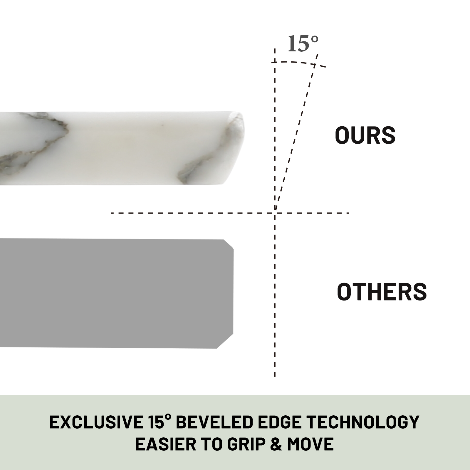 Koville natural stone pastry board in Arabescato