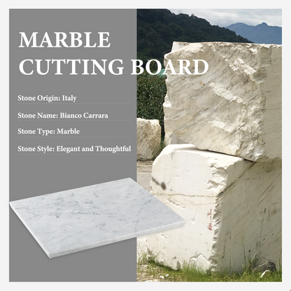 Koville natural stone pastry board in Bianco Carrara